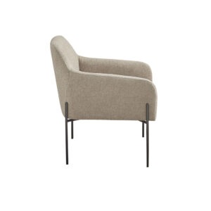 this accent chair brings a simple modern touch to elevate your living room decor. Leg assembly is required and a tool is included.