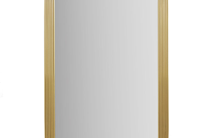 Introduce elegance with the Aurelia wall mirror by Madison Park. This antique gold metal mirror features exquisite