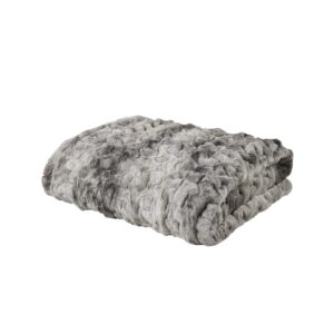 Ruched Faux Fur Throw