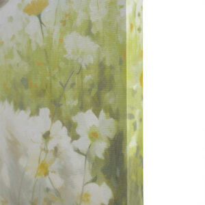 it features a delightful art image of a happy and sweet goat frolicking in lush flower fields. Hang one or multiple of other Sunshine animal canvas for your living room