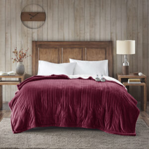 Sleep in ease in the Woolrich heated blanket with Secure Comfort Technology