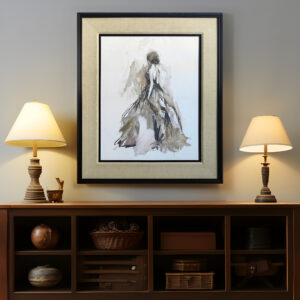 The Madison Park Hallie Print brings a soft and feminine touch to your home. A printed sketch of a woman in a flowing gown beautifully displayed on canvas for a soft and vintage look.  The 4" flat wide taupe  linen liner create a sophisticated contrast to highlight the figure in the center. 2 D-rings on the reverse make this 33x39" easy to hang and display adding beauty and grace to your home decor. Spot clean only.