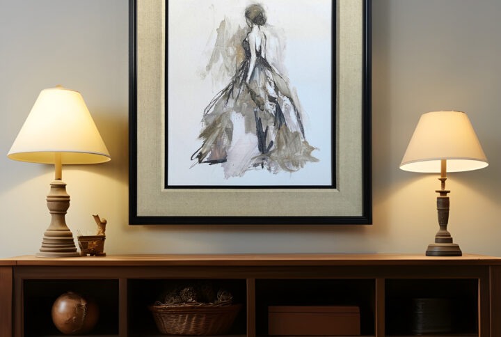 The Madison Park Hallie Print brings a soft and feminine touch to your home. A printed sketch of a woman in a flowing gown beautifully displayed on canvas for a soft and vintage look.  The 4" flat wide taupe  linen liner create a sophisticated contrast to highlight the figure in the center. 2 D-rings on the reverse make this 33x39" easy to hang and display adding beauty and grace to your home decor. Spot clean only.