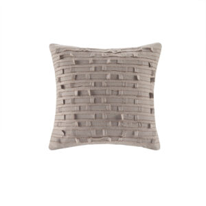 Add a touch of farmhouse flair to your decorwith the INK+IVY Kerala Cotton Square Pillow. This square decorative pillow features a taupe chambray jacquard fabric with fabric manipulation that creates a rich textural look and feel. A hidden zipper closure secures the hypoallergenic polyester filling and makes the cover easy to remove. Measuring 20”x20”