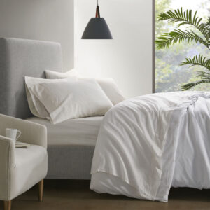 Experience refreshing comfort with the Madison Park Linen Blend 4 Piece Sheet Set. Made from breathable cotton that has been paired with the rich texture of linen