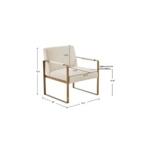 for a stunning modern look. The metal arms are also slightly upholstered to complement the rest of the design. Assembly is required and a tool is included.