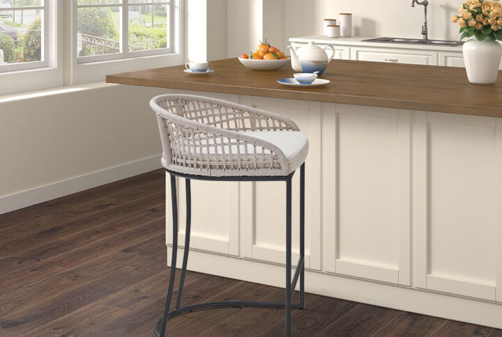 Add a little seaside charm to your kitchen with the Madison Park Hermosa woven counter stool 25". Flaunting a unique design