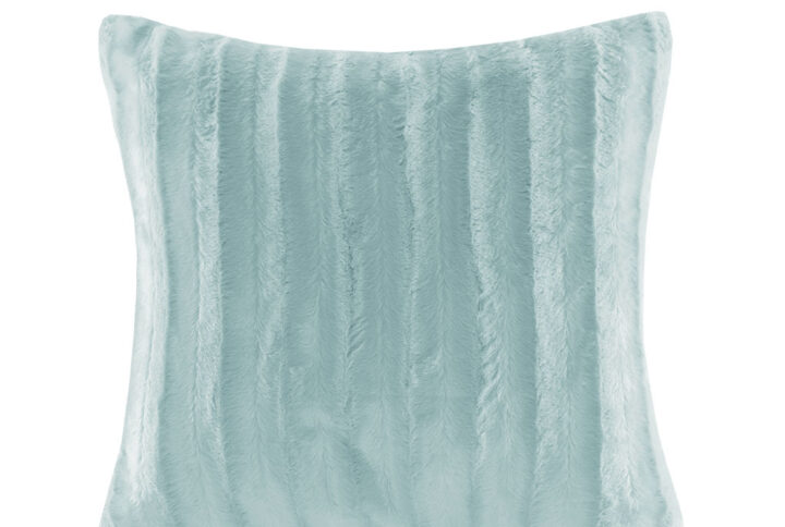 Indulge in luxury and comfort with this solid faux fur square pillow. Made from an ultra soft plush fabric