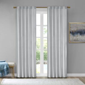 Accentuate your home with the 510 Design Colt Poly Velvet Window Panel Pair. Made from soft solid light grey poly velvet