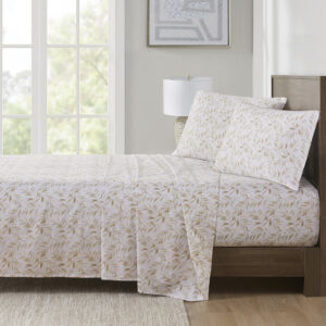 Sleep in year-round breathable comfort with these printed cotton percale sheet set. This ultra-soft feel sheet set is moisture absorbent and features printed designs