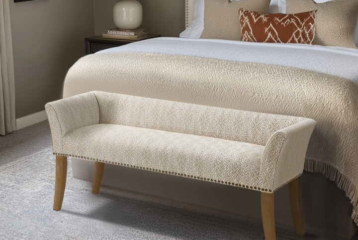 Elevate your space with the Welburn Upholstered Bench from Madison Park. Compact yet elegant