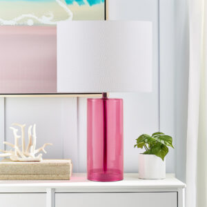 Infuse your space with personality with the 510 Design Neonova table lamp. Boasting a sleek glass body in a captivating pink hue