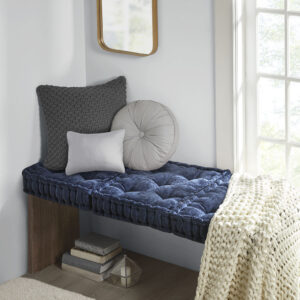 Create a cozy retreat anywhere in your home with our Intelligent Design Azza Chenille Square Floor Pillow Cushion. This floor pillow is featured in a deep navy color for the perfect modern flair