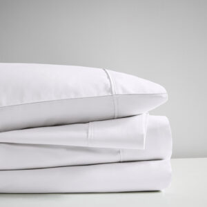 these deep pocket cotton blend polyester sheets feature a cooling treatment to help you stay cool