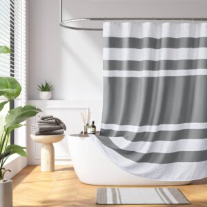 Update your space with the Madison Park Spa Waffle Shower Curtain with 3M Treatment. Featuring a fresh and updated stripe design