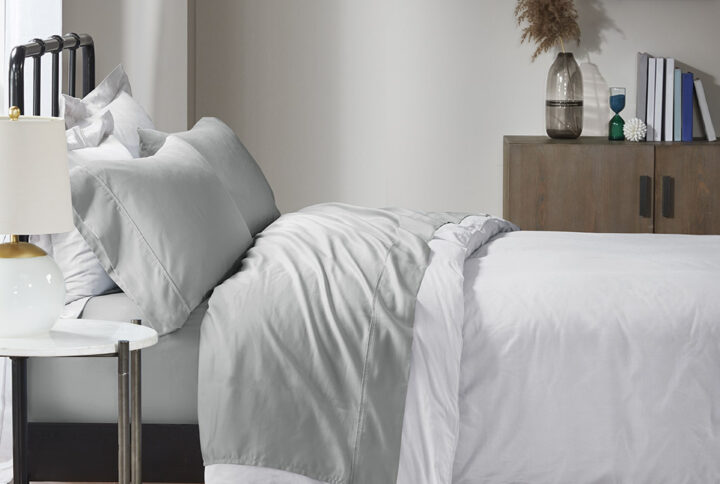 Experience luxurious sleep with our finest deep pocket cotton blend polyester sheet set. Sateen weave is exclusively made of high-quality 1500 thread count which creates a glossy and smooth fabric. Keep your bedding pristine with this unique fabric blend that resists wrinkles and reduces shrinkage. These sheets have been brushed with a peached finish for an ultra-soft feel. This sheet set is also OEKO-TEX certified