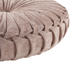 while the rich textured poly chenille creates a soft hand and light natural luster for an irresistibly inviting look and feel. A tufted button center and all over unique pleated detailing adds beautiful dimension and style