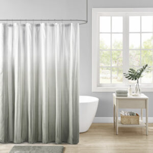 Add a refreshing touch to your bathroom decor with our Madison Park Ara Ombre Printed Seersucker Shower Curtain. This shower curtain features a grey ombre print on an embossed seersucker fabric