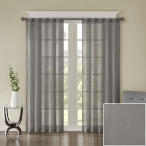 this window panel pair is easy to drape and softly filters the perfect amount of light into your room. Crushed detailing on each panel provides a beautiful texture