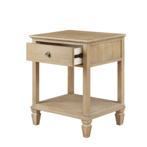 this wood nightstand brings a natural warmth and allure to your décor. Assembly is required.