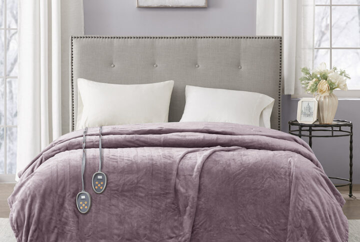 Sleep at ease in Beautyrest Heated blanket with Secure Comfort Technology