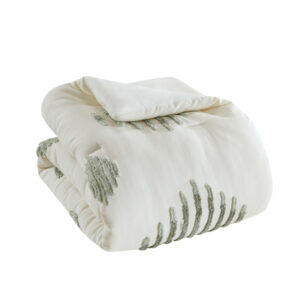 creating a stunning visual effect. This cotton blend chenille comforter will transform your bedroom into a chic space