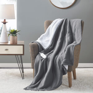 The Serta Fleece to Sherpa Heated Throw offers incredible comfort and warmth to keep you extra cozy while relaxing on your sofa. This heated throw features an ultra-soft fleece face with a cozy Sherpa reverse