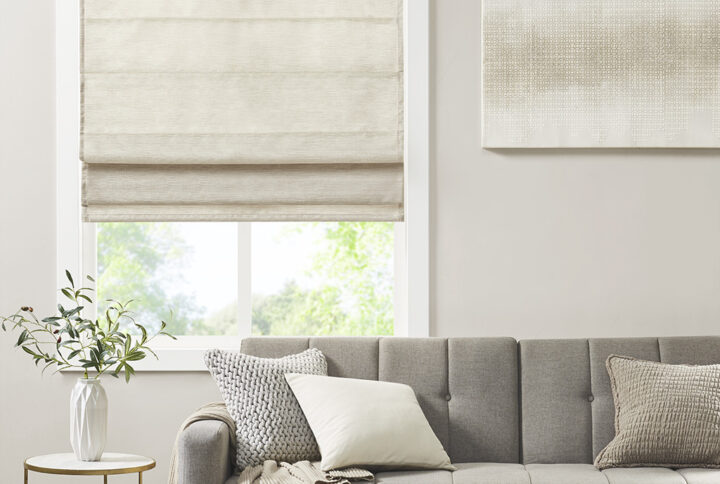 Our Madison Park Como Printed Faux Silk Room Darkening Cordless Roman Shade offers a modern and convenient update to your home decor. This roman shade flaunts a tonal ivory faux silk textured fabric to create a stylish and beautiful