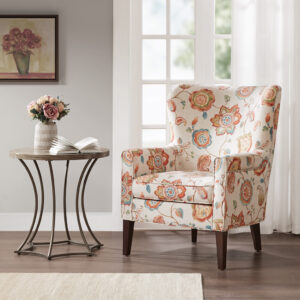 Make a statement in your living room with the Madison Park Colette Accent Chair. The high back and track arms of this stylish accent chair create an elegant silhouette