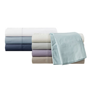 Sleep in year-round breathable comfort with these relaxed cotton sheet sets. These sheets have been lightly brushed for an ultra-soft feel. The percale weave combined with the cotton makes this the perfect sheet if you're looking for a cooler and airy good night's sleep. These sheets are also hypoallergenic and machine washable for easy care.