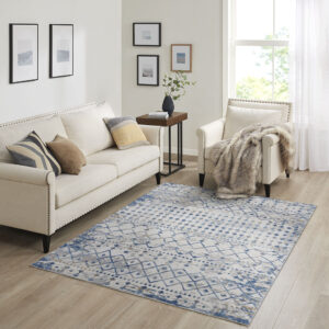 Add a fashionable style to your living space with the Madison Park Hannah Moroccan Area Rug. This machine woven