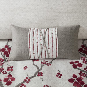 Create an oasis out of your space with the Natori Cherry Blossom Bedding Collection. This elegant oblong decorative pillows features a 100% cotton percale ground with embroidery and cording details for a finished look to this intricate collection. Dry clean for best care