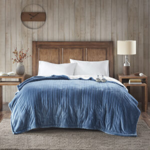 Sleep in ease in the Woolrich heated blanket with Secure Comfort Technology