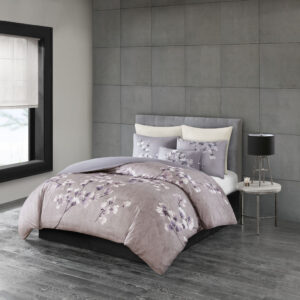 Evoke peace and relaxation in your bedroom with the N Natori Sakura Blossom 3 Piece Cotton Duvet Cover Set. Beautiful printed cherry blossoms