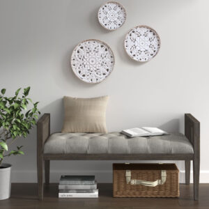 for a vintage and globally inspired look. A Sawtooth hanging fixture on the back makes each wall art piece easy to hang. With so many options - arrange this 3 piece wall decor set any way you desire to suit any small size space and add that perfect charming touch!