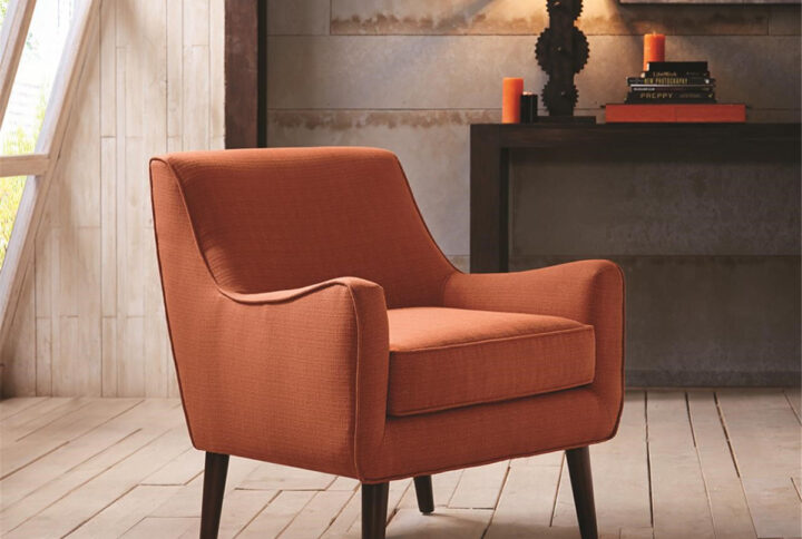 Update your living room with the Madison Park Oxford Mid-Century Accent Chair. Featuring mid-century inspired curves