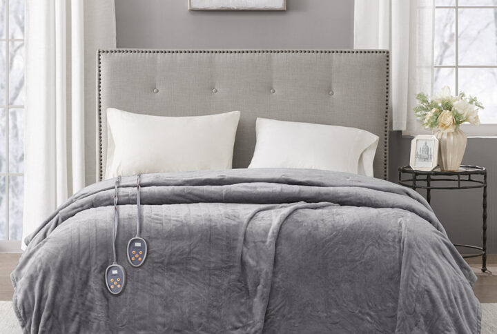 Sleep at ease in Beautyrest Heated blanket with Secure Comfort Technology