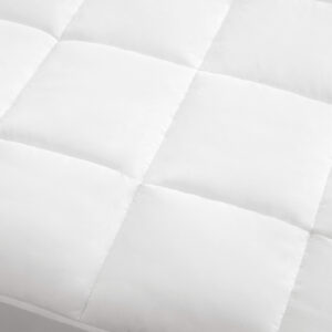 use the Sleep Philosophy Highline 3M Scotchguard Mattress Pad. This hypoallergenic mattress topper is satisfyingly smooth and soft on your skin