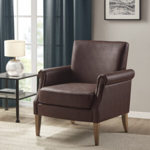 Annika faux leather chair from Madison Park with its extravagant and timeless look provides instant comfort for you