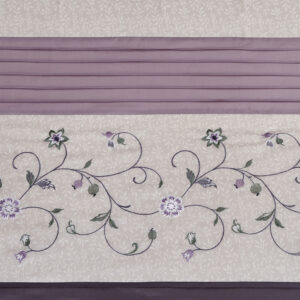 Add an elegant addition to your bathroom with the Madison Park Serene shower curtain. Its rich purple and delicate embroidery are the perfect combination. This 72x72" shower curtain is machine washable for easy care. Complete the look with coordinating bedding available and sold separately.