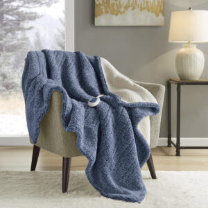 Combine fashion and function seamlessly with this heated throw that will keep you warm and cozy during chilly nights. The sherpa material features a variegated color pattern on front for added style and reverses to a solid sherpa. Three heat settings allow you to easily customize your comfort level to perfection