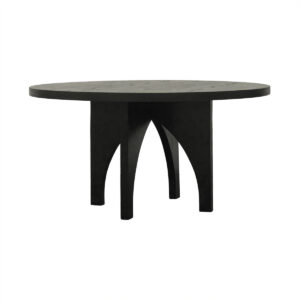 this round table is simply striking. Clean lined with a high-style look this table comfortably seats 4 people. Leg assembly required