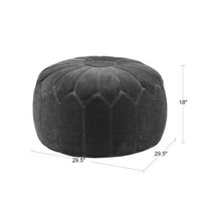 This oversized ottoman pouf will make a statement in any home. Filled with polystyrene beads