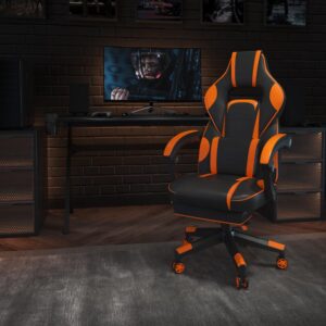 X40 Gaming Chair Racing Computer Chair - Black/Orange From Flash Furniture