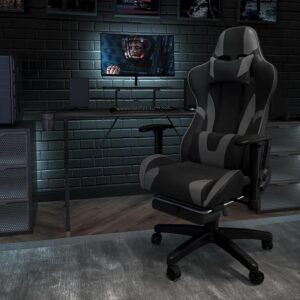 X20 Gaming Chair Racing Office Computer Swivel Chair with Back in Gray From Flash Furniture