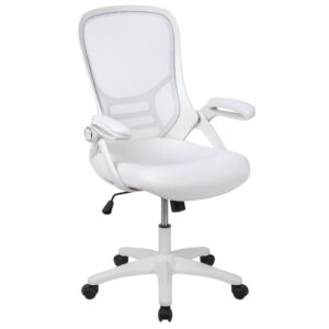 High Back White Mesh Ergonomic Swivel Office Chair From Flash Furniture