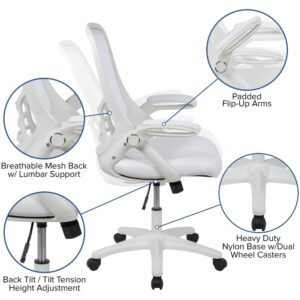 High Back White Mesh Ergonomic Swivel Office Chair From Flash Furniture