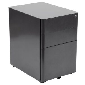 3-Drawer Mobile Locking Filing Cabinet with Anti-Tilt Mechanism