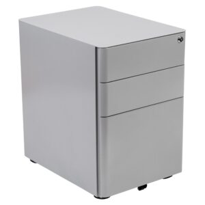 3-Drawer Mobile Locking Filing Cabinet with Anti-Tilt Mechanism