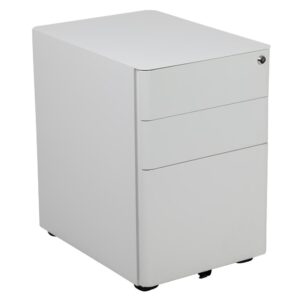 3-Drawer Mobile Locking Filing Cabinet with Anti-Tilt Mechanism